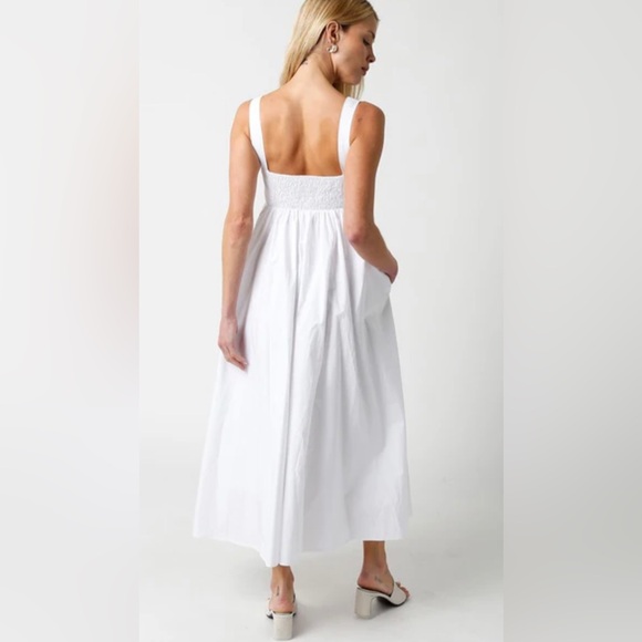 Olivaceous Babydoll Midi Poplin Dress - Picture 4 of 16